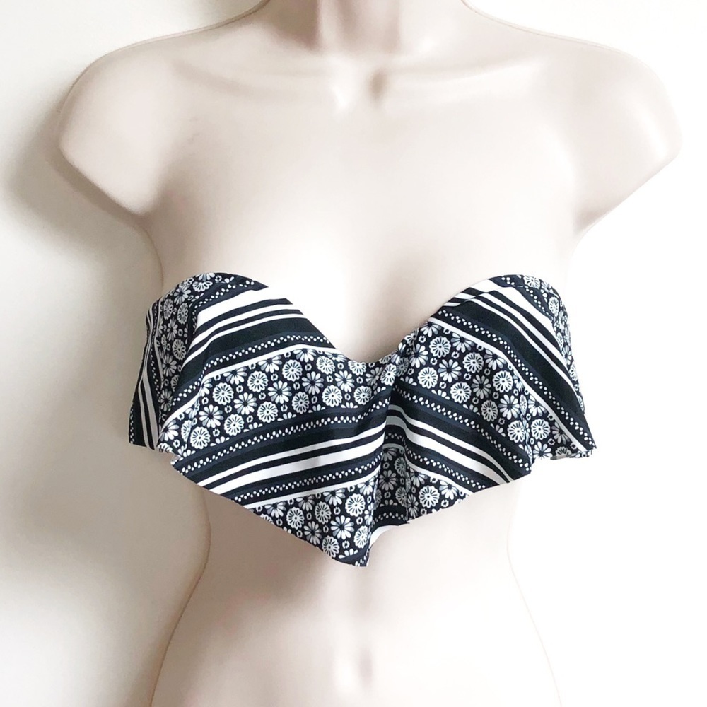 🆕 Sexy floral striped padded bandeau …